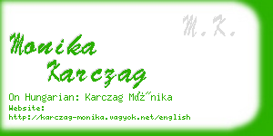 monika karczag business card